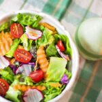 close up of salad in plate